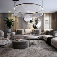 Návrh luxusného interiéru domu obývačka