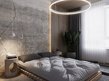 luxusný interiér spálne s tapetou