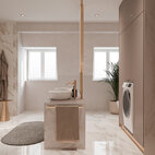 luxusný interiérový dizajn kúpeľne